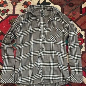 hugo boss flannel men’s medium long sleeve button down